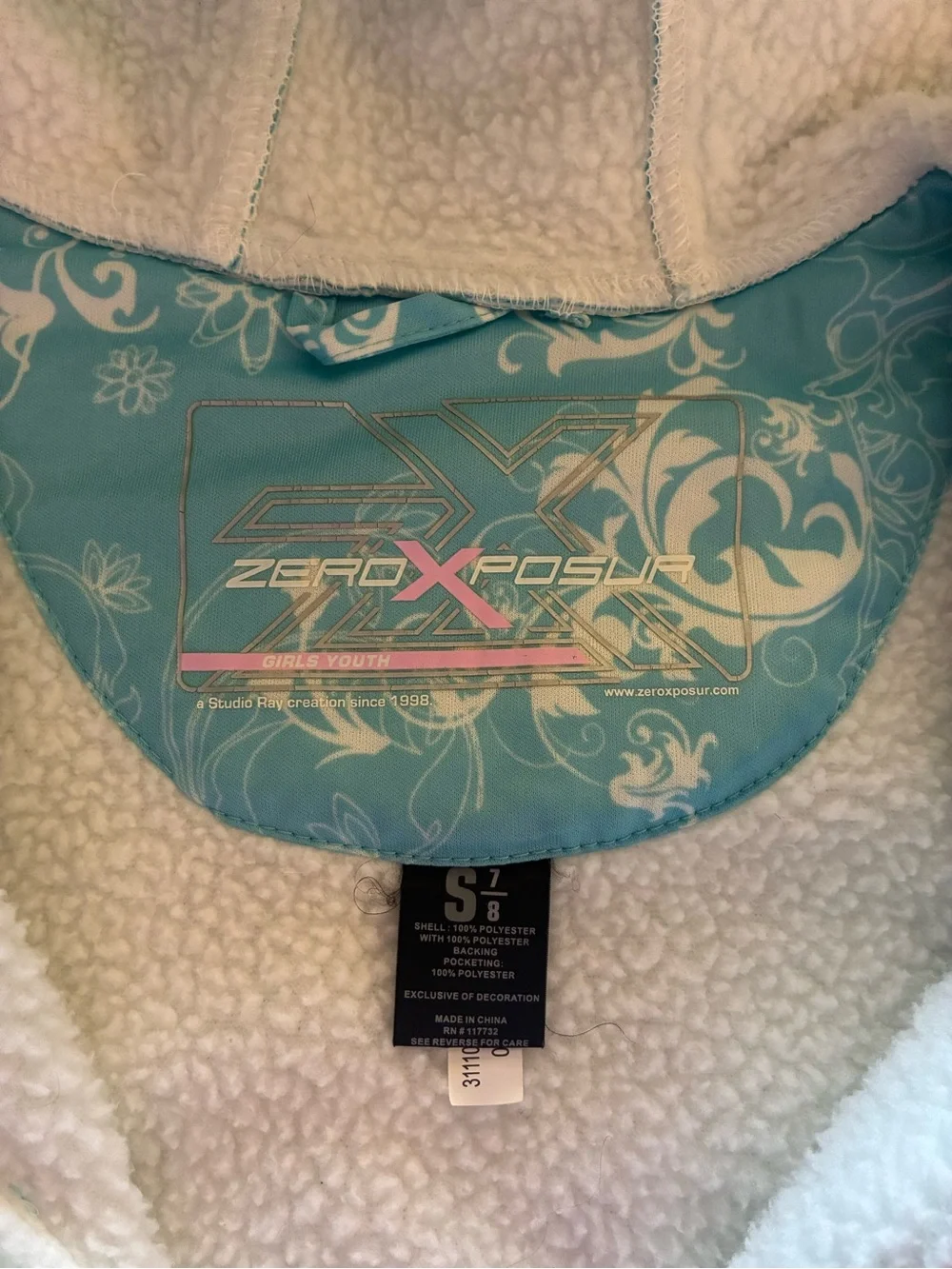 Colombia Girl's Sweater Lot Set Blue Winter Snow Fleece Youth Small Size 7-8
